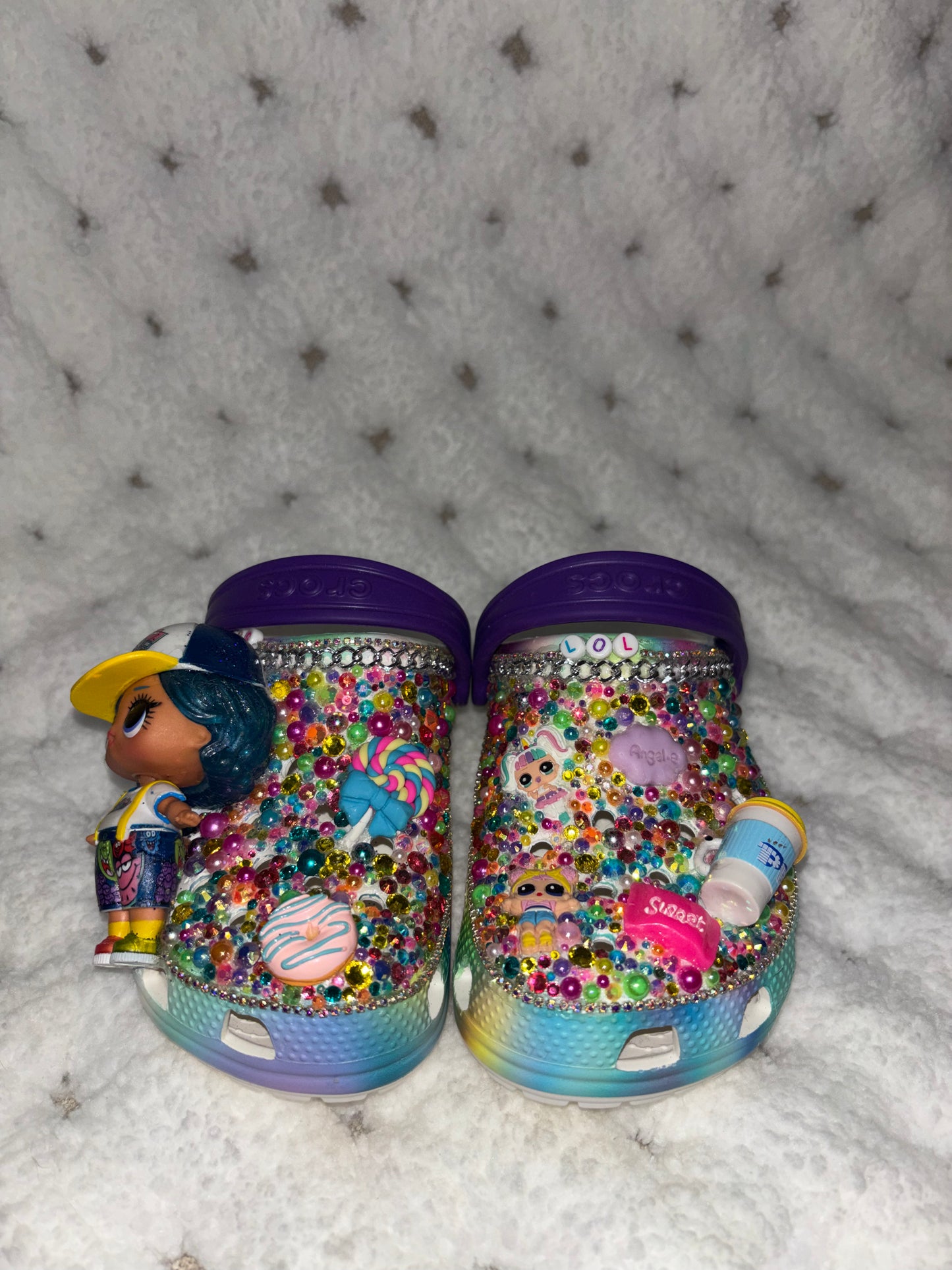 Custom Bling LOL Surprise Crocs – Size 12C