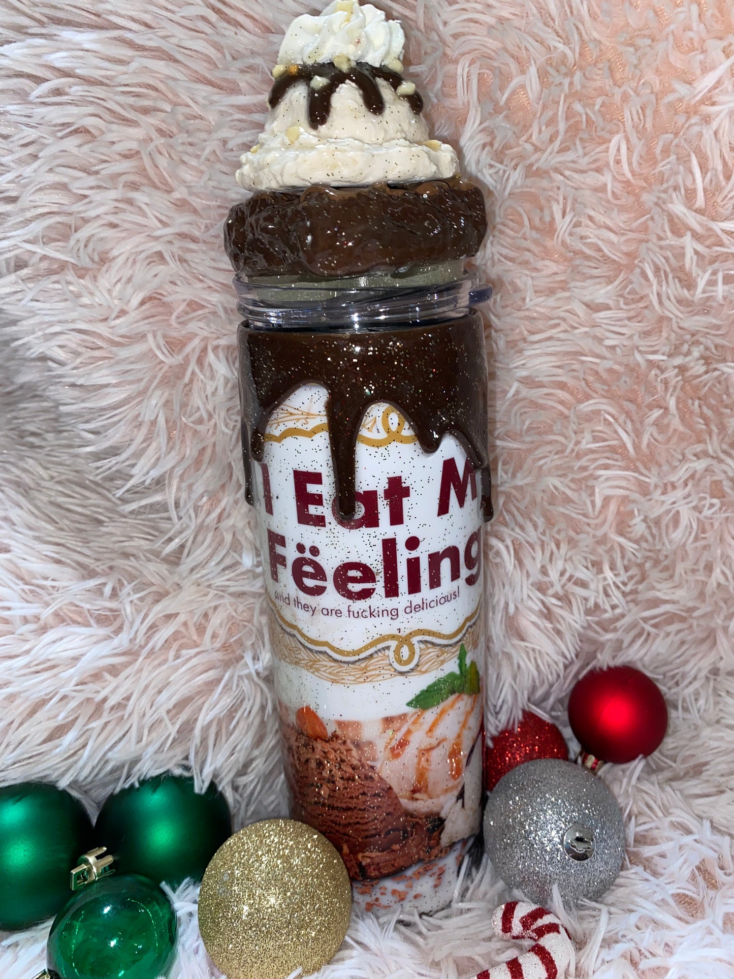 Brownie ice cream drip tumbler