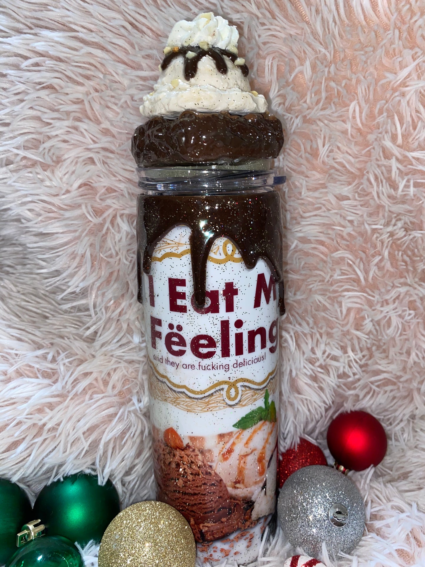 Brownie ice cream drip tumbler